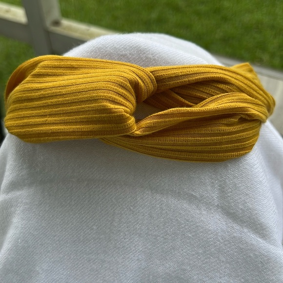 Boho Knotted Knit Headband – Mustard Yellow | NWOT - Picture 1 of 2